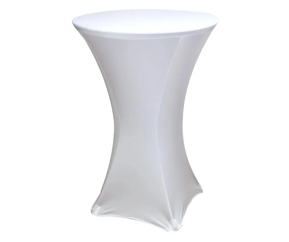 white spandex cocktail linen tablecloth 