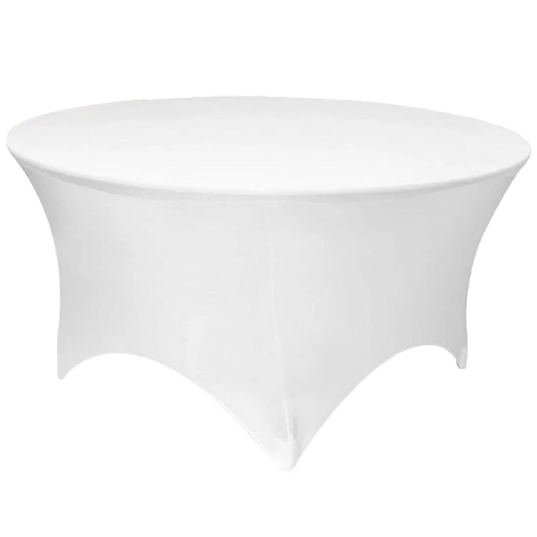 white spandex tablecloth round table linen 